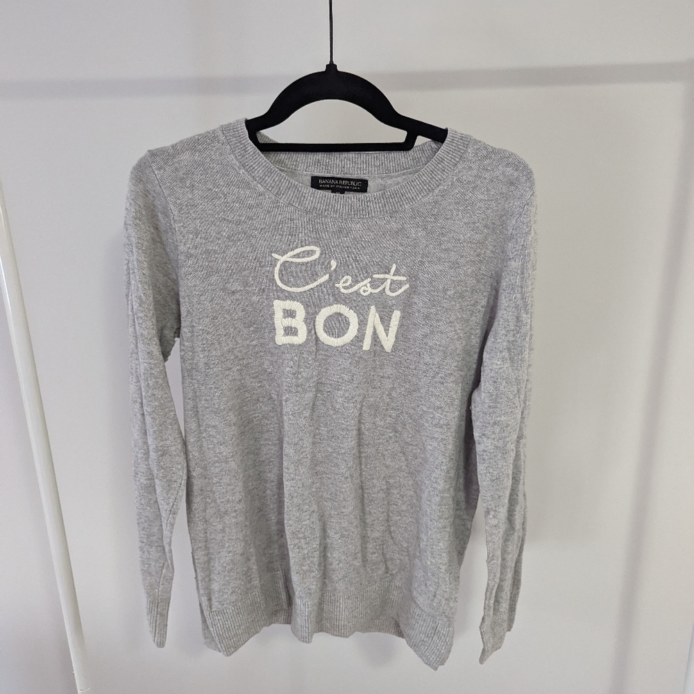 Banana Republic C'est Bon Crew Neck Sweater Size Medium